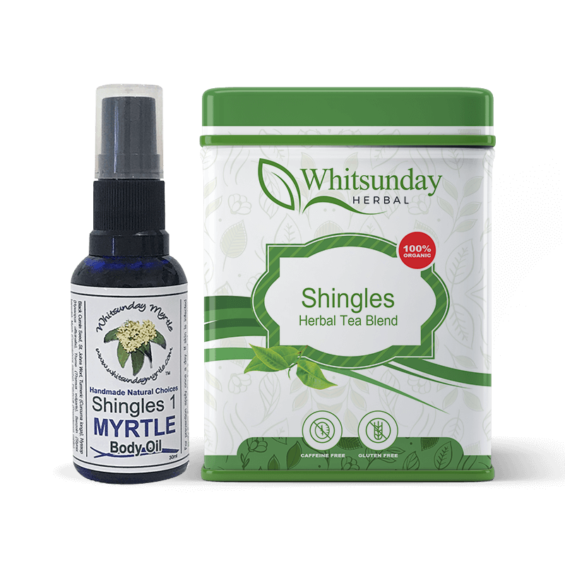 Shingles Myrtle Body Oil and Tea